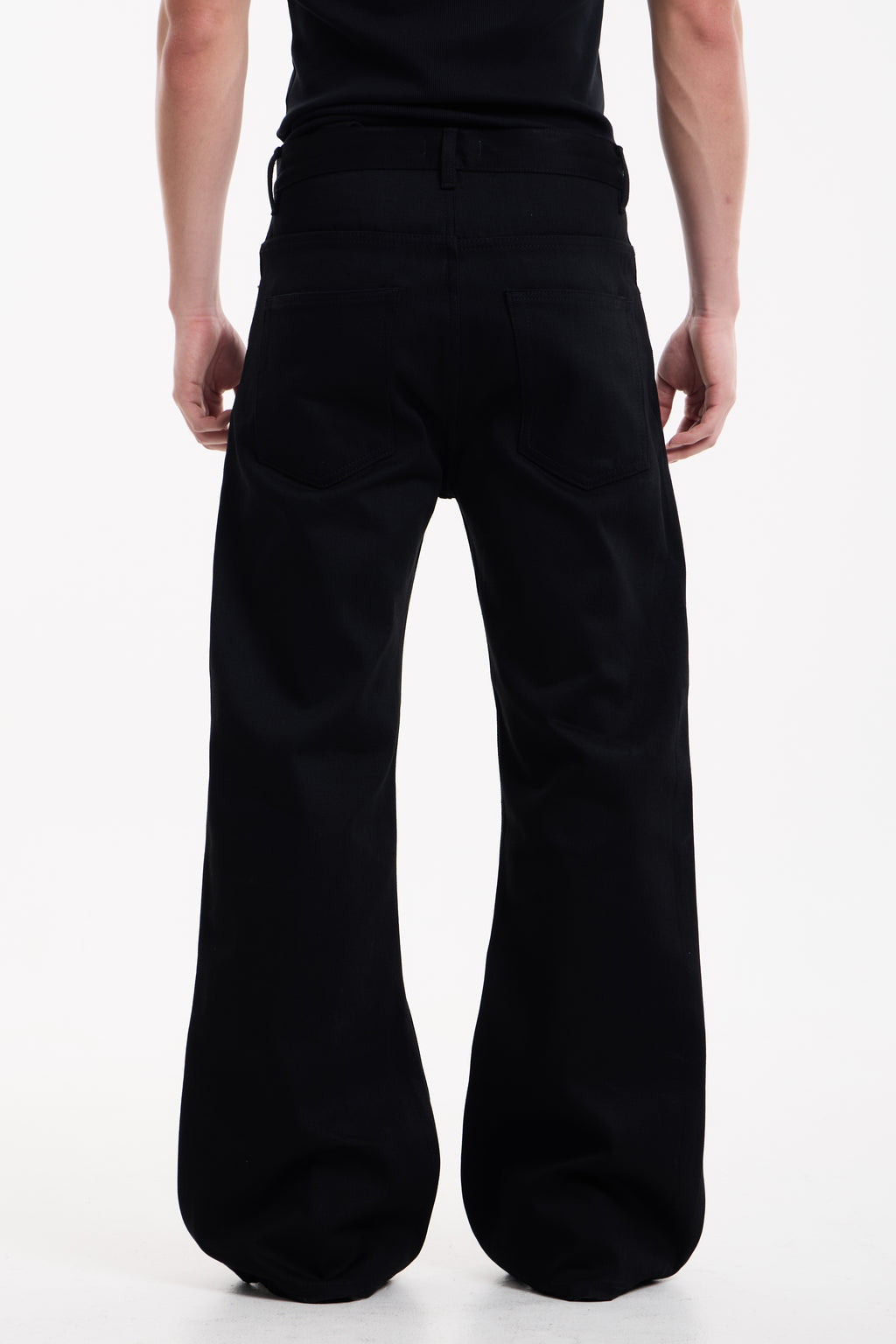 TWINGOD Raw Selvedge Bootcut Denim - Superblack