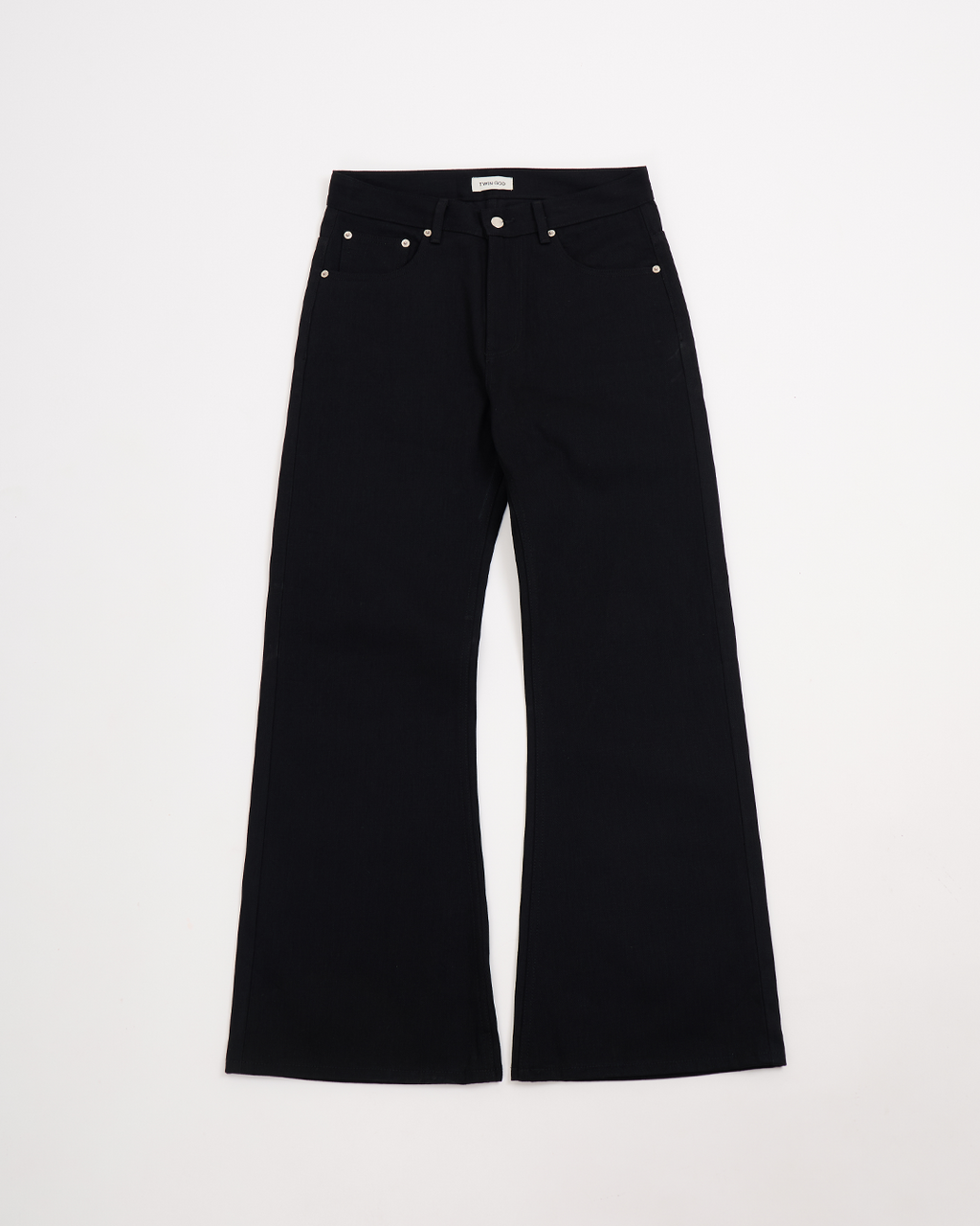 TWINGOD Raw Selvedge Bootcut Denim - Superblack