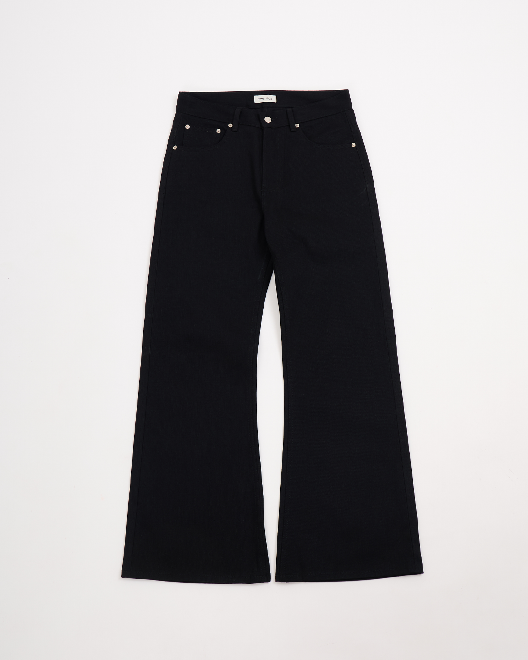 TWINGOD Raw Selvedge Bootcut Denim - Superblack