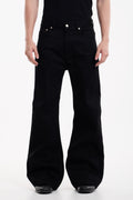 TWINGOD Raw Selvedge Bootcut Denim - Superblack
